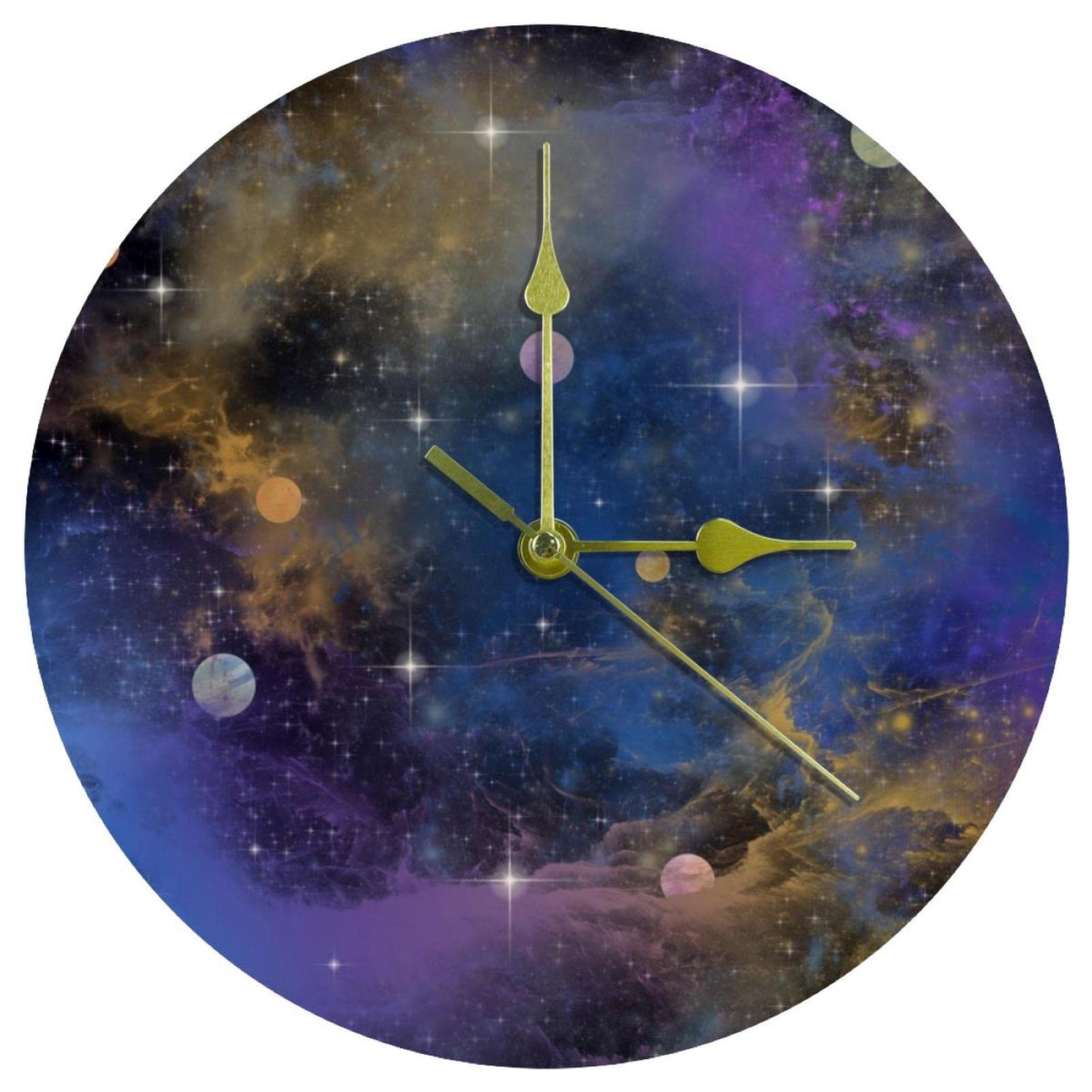 Horloge murale ronde acrylique contre le bruit des aiguilles dans la chambre