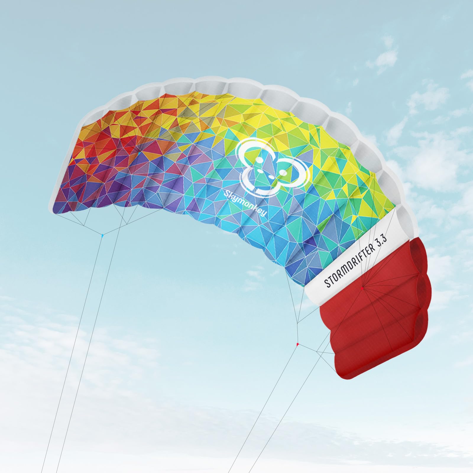 Stormdrifter 3.3 de Skymonkey, Aile de Traction à Quatre Fils, « Ready to Fly » - différentes Tailles - largeurs d’Ouverture de 330cm