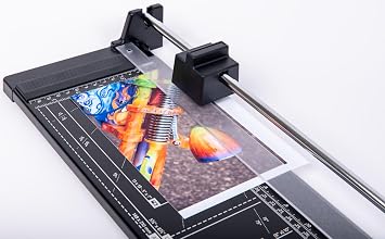 Dahle Vantage 50 Rotary Trimmer, 12 Cut Length, 5 Sheet Capacity, Self-Sharpening, Automatic Clamp, German Engineered Paper Cutter