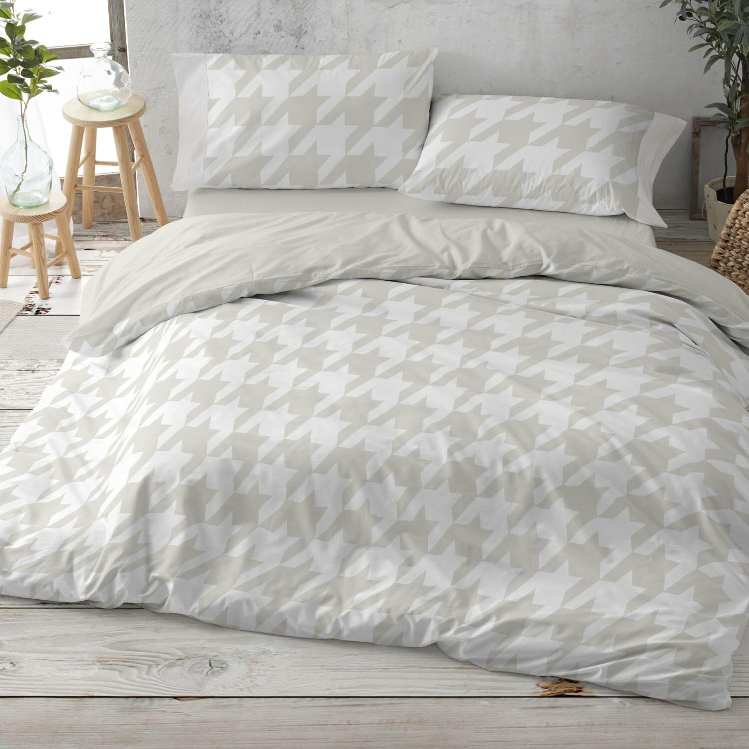 Burrito Blanco | Cotton duvet covers | Bed from 150 to 160 cm (+Available measurements) | Design 631 | Khaki color (150-160x190/200 cm.)