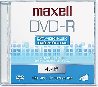 MAX638000 - Maxell DVD Recordable Media - DVD-R - 16x - 4.70 GB - 1 Pack Jewel Case