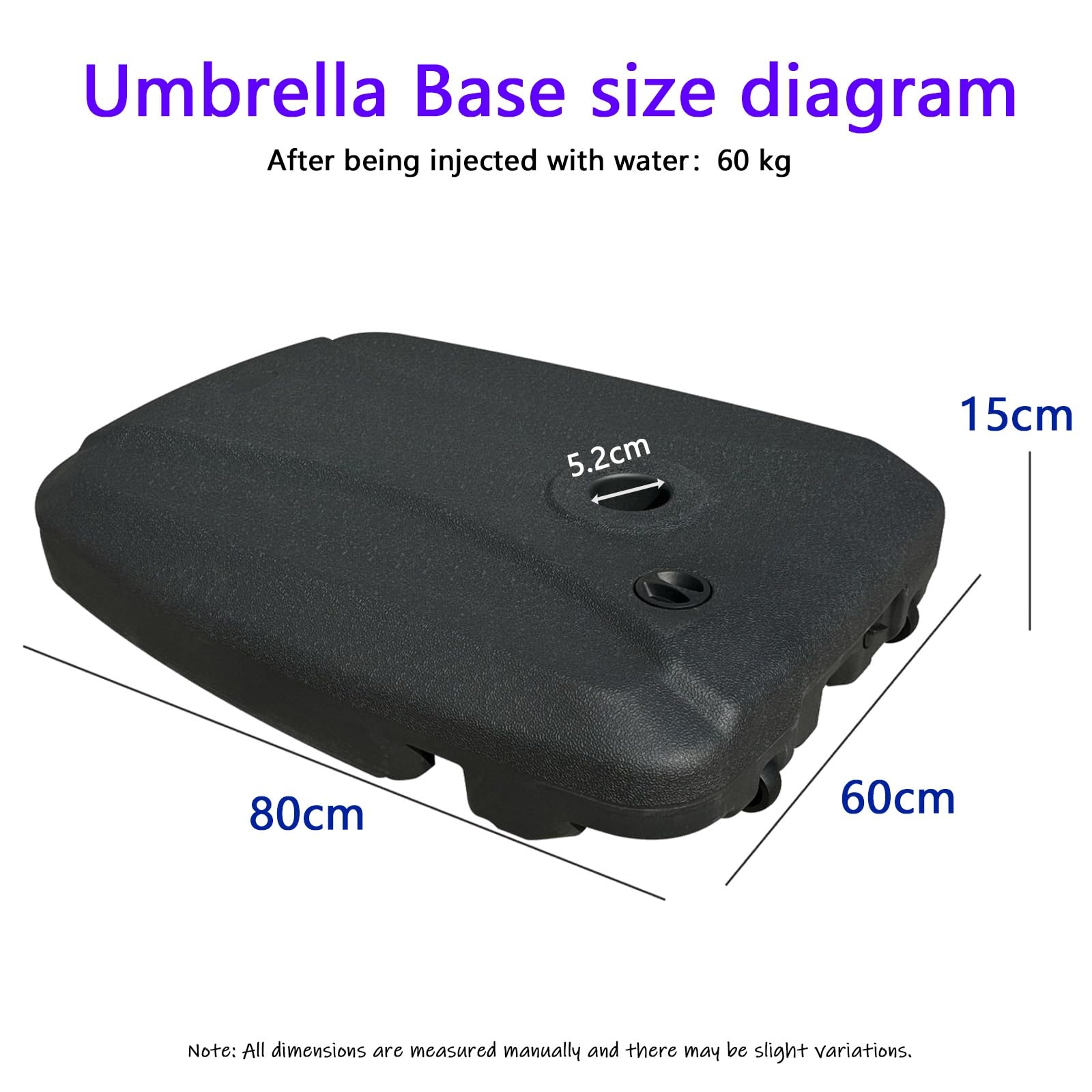 Questa Base per ombrellone da Esterno a Bordo Piscina, Supporto per ombrellone Pesante riempibile Fino a 60 kg, Base