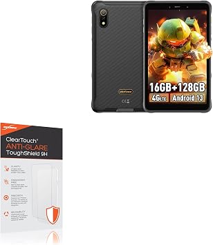 BoxWave Screen Protector Compatible with Ulefone Armor Pad Pro - ClearTouch Anti-Glare ToughShield 9H 2-Pack, Anti-Glare 9H Tough Flexible Film Screen Protector