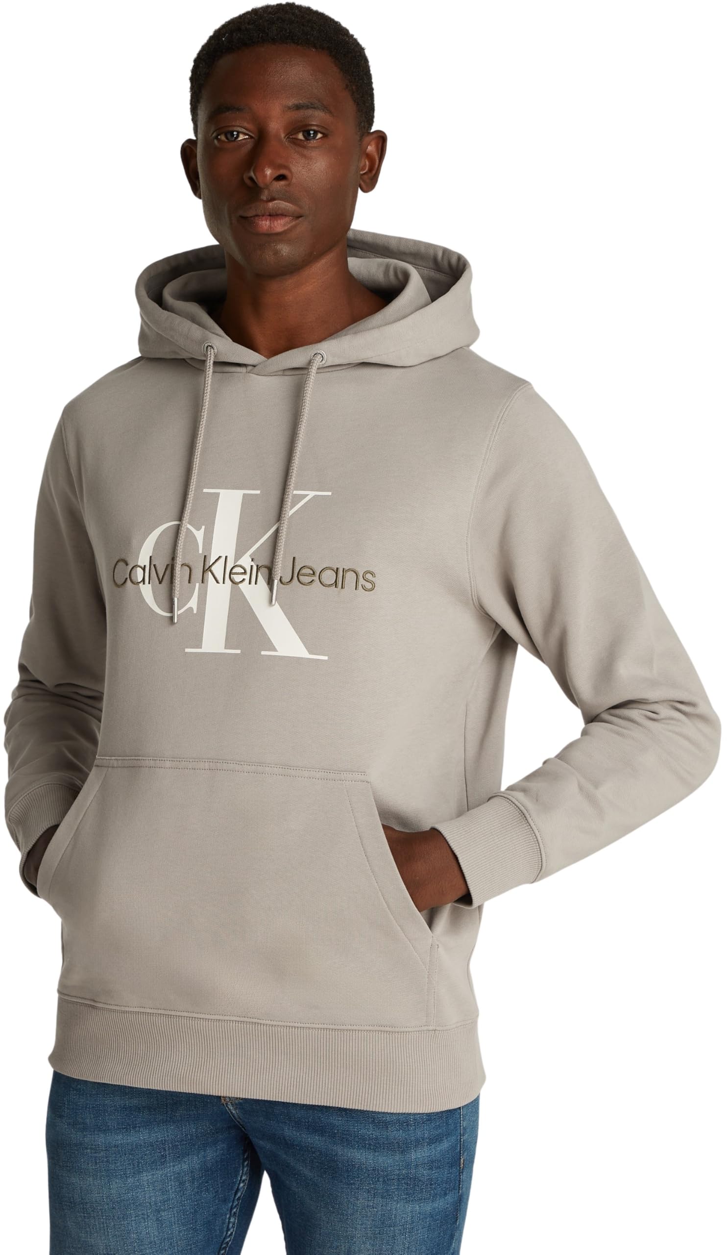 Calvin Klein Jeans Seasonal Monologo Regular Hoodie Felpa con Cappuccio Uomo