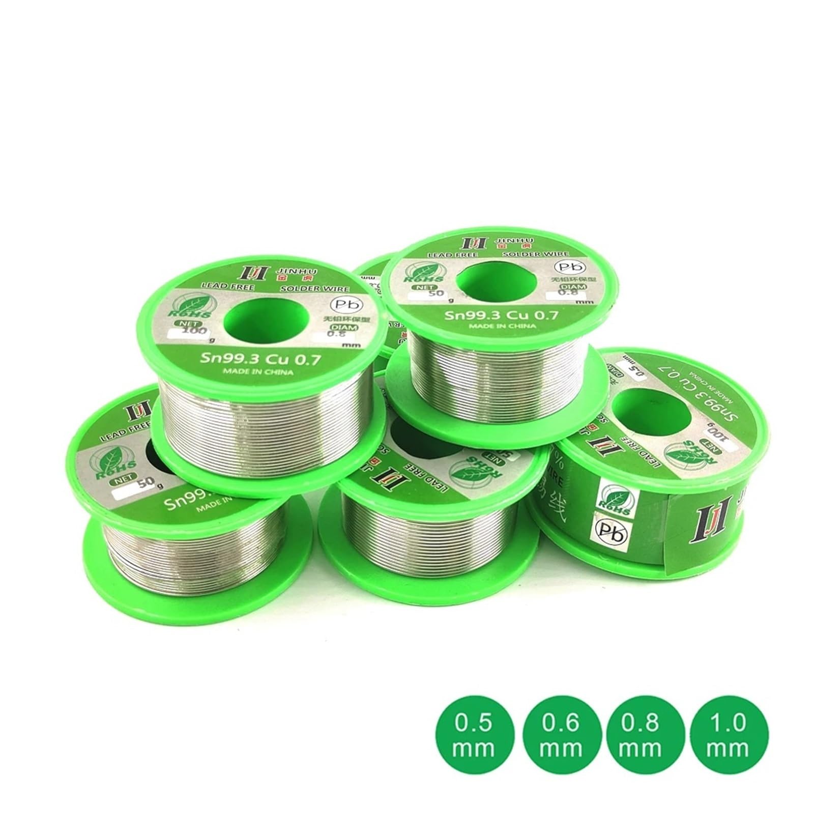 Bezołowiowy drut lutowniczy SN99,3 Cu0,7, przyjazny dla środowiska, puszowy, linia spawalnicza, rolka drutu do lutowania, rozmiar: 2,0 mm, kolor: 250 g