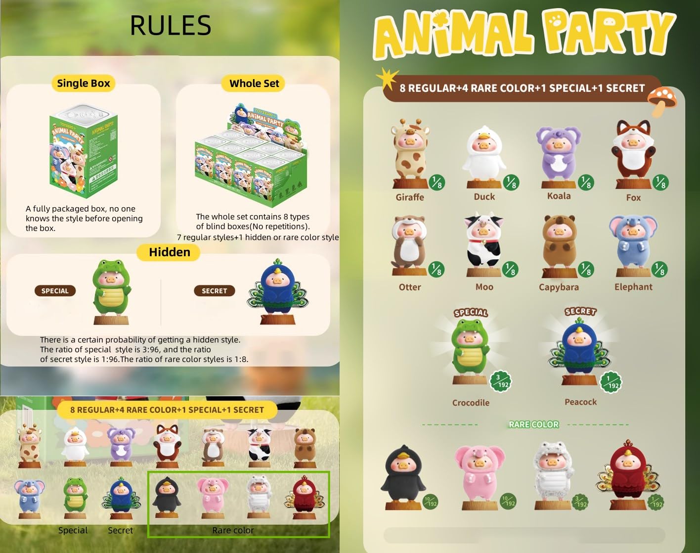 Amazon.com: maidimiao Lulu The Piggy Animal Party Series 1PC Cute