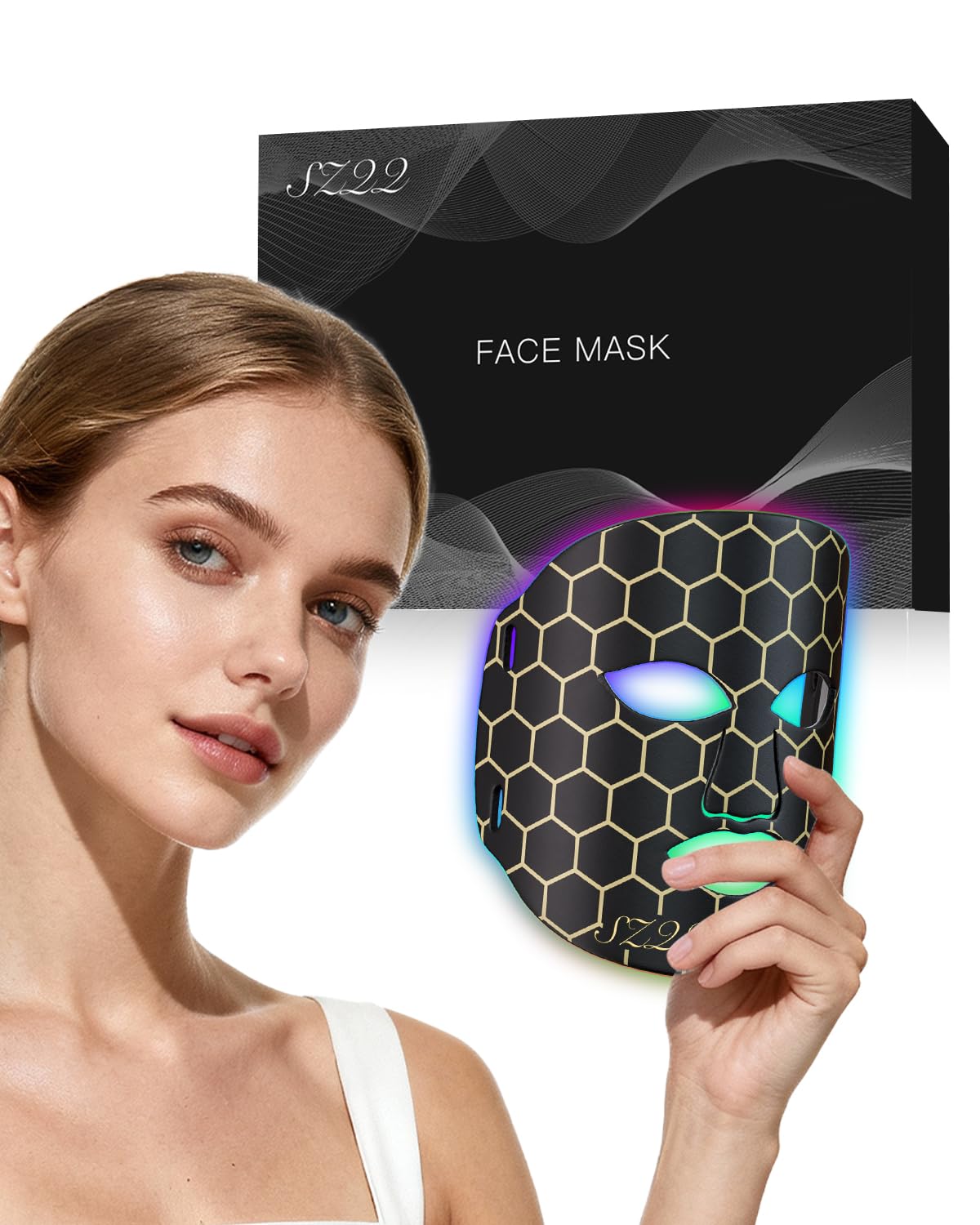 Red Light Therapy for Face LED Redlight Mask Infrared Wireless Series 2 Eyes Medical Grade Device 4d Profesional