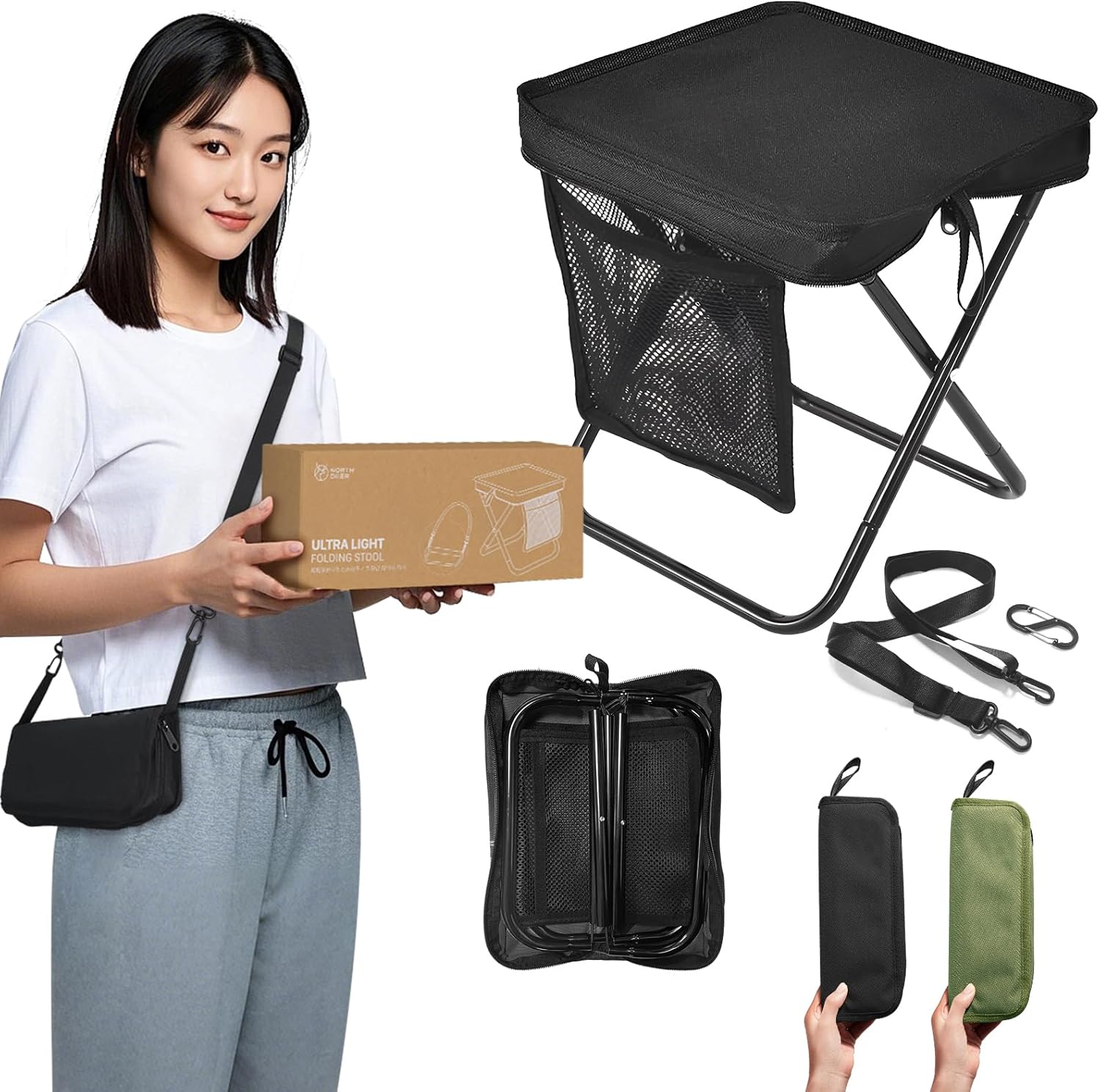 Northdeer【2025Newモデル】折りたたみ椅子 コンパクト 超軽量 アルミ合金 ショルダーとカラビナ付き 持ち運び 便利 アウトドアチェア 収納袋一体型 携帯チェア キャンプ 椅子 【意匠権取得】 日本語取扱説明書付き 旅行 ハイキング お釣り 試合観戦 Amazonで販売中 Northdeer【2025Newモデル】折りたたみ椅子 コンパクト 超軽量 アルミ合金 ショルダーとカラビナ付き 持ち運び 便利 アウトドアチェア 収納袋一体型 携帯チェア キャンプ 椅子 【意匠権取得】 日本語取扱説明書付き 旅行 ハイキング お釣り 試合観戦 Amazonで販売中