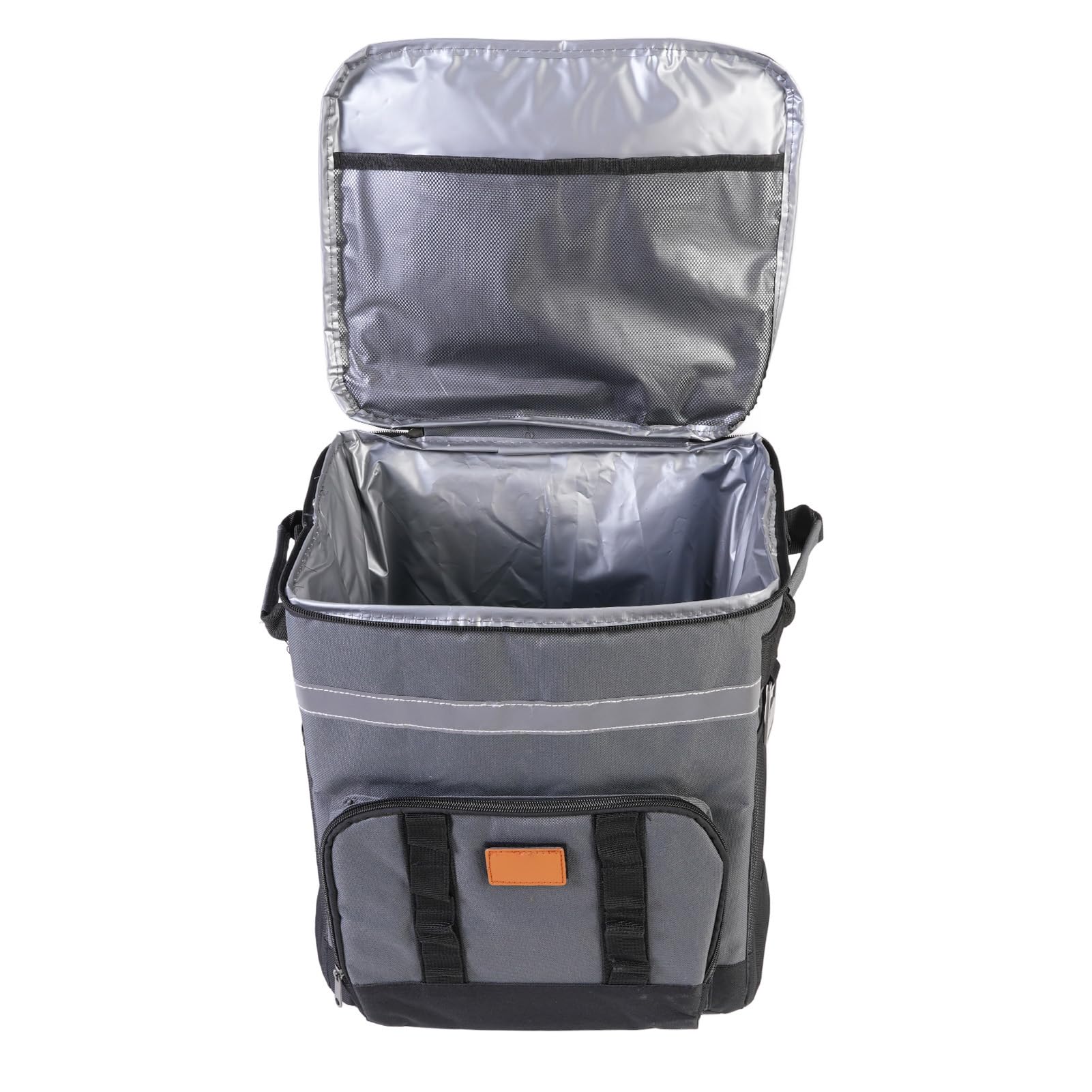 FILFEEL Glacière Roulante de 35 L avec Roulettes et Poignée, Sac Isotherme Souple pour le Camping en Plein Air, les Pique-niques et la Plage – Gris