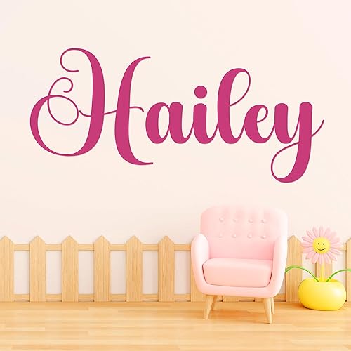 Miniatura 2 de Calcomanías personalizadas de múltiples fuentes con nombre para bebé niña o niño, nombre personalizado para decoración de pared de guardería,
