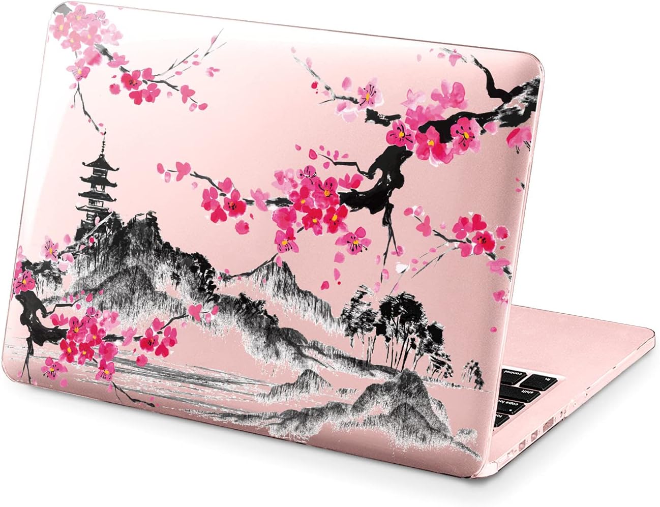 Hard Case Compatible for MacBook Pro 16 14 M3 M2 2023 M1 Pro 13 2022 Air 13 2021 Retina 2020 Mac 11 12 Cover Flowers Art Cherry Sakura Japanese Laptop Blossom Design Print Pink Protective