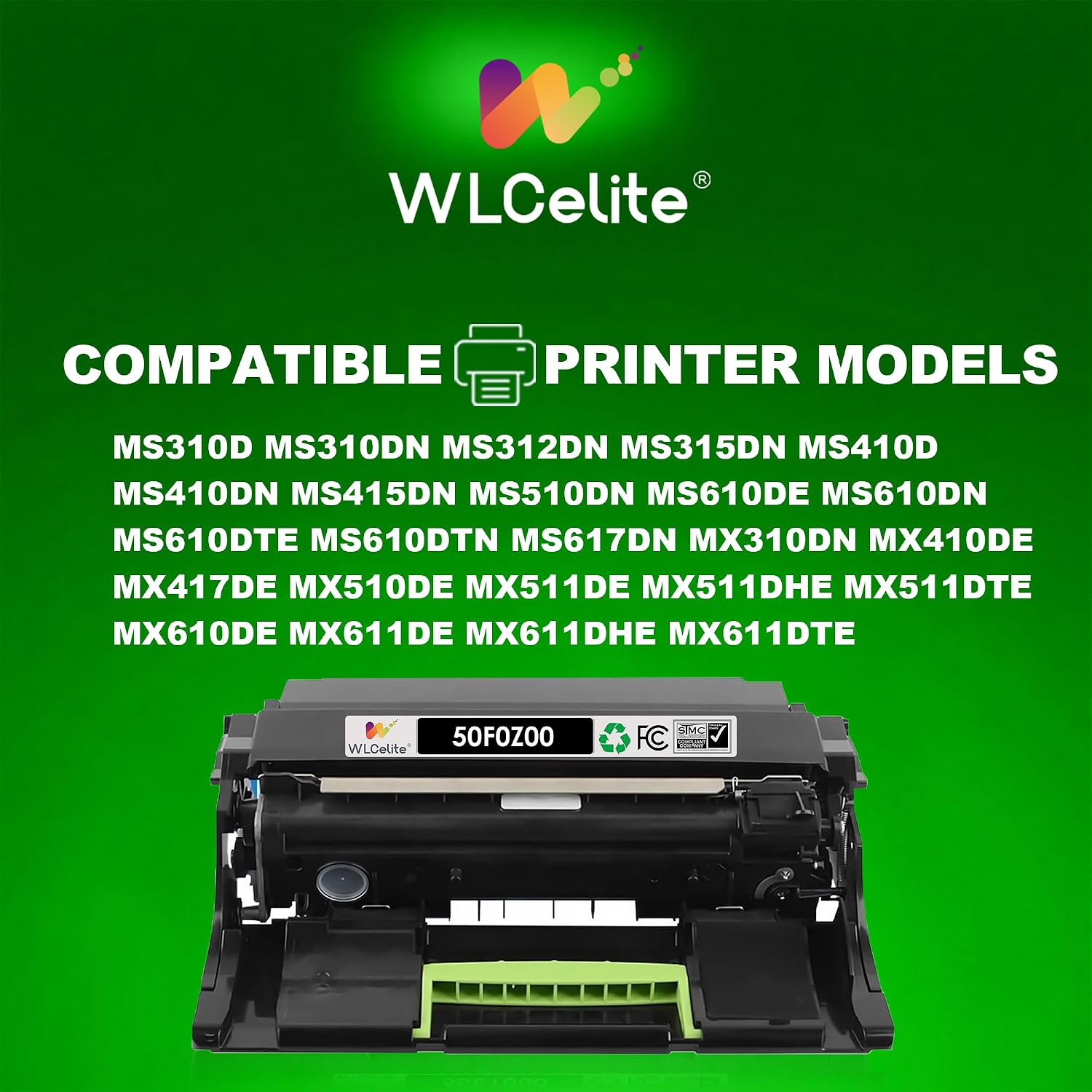 50F0Z00 Imaging Unit (Not Toner) High Yield 1-Pack Replacement for Lexmark 50F0Z00 Drum Unit MS310d MS310dn MS410d MS510dn MS410dn MS610dn MX611dte MX511de Printer