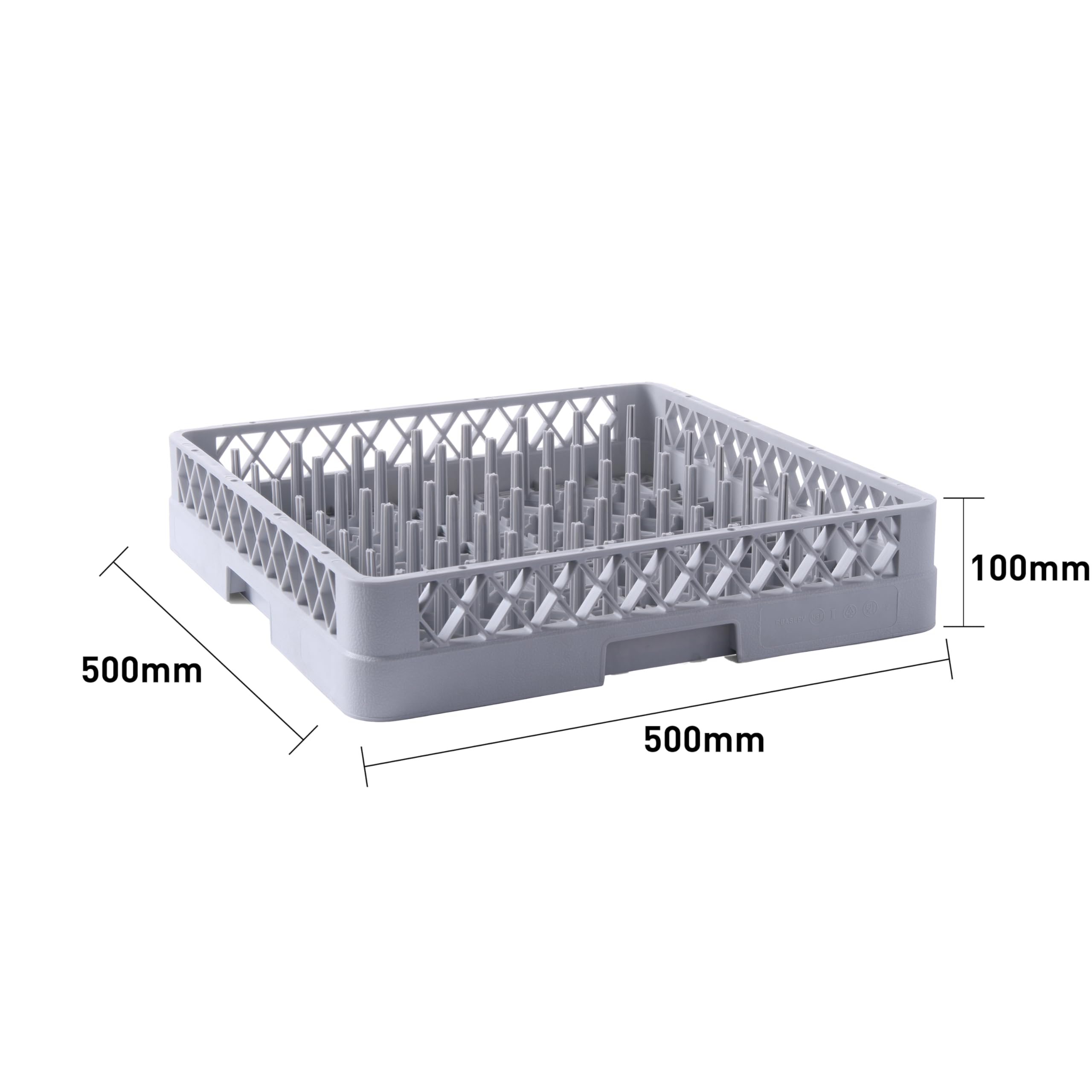 HENDI Cesta de lavavajillas para platos - 500x500x(H)100 mm (Paquete de 3)