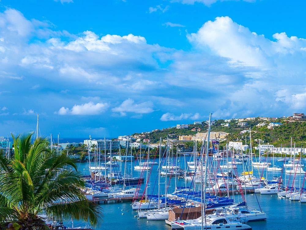 Posterazzi PDXR1332DSMALL Oyster Pond Bay, St Maarten Jack Reed plakat nadruk, 60 x 45, wielokolorowy
