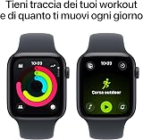 Apple Watch SE 3 GPS, Cassa 44 mm in alluminio mezzanotte con Cinturino Sport mezzanotte - S/M - 5