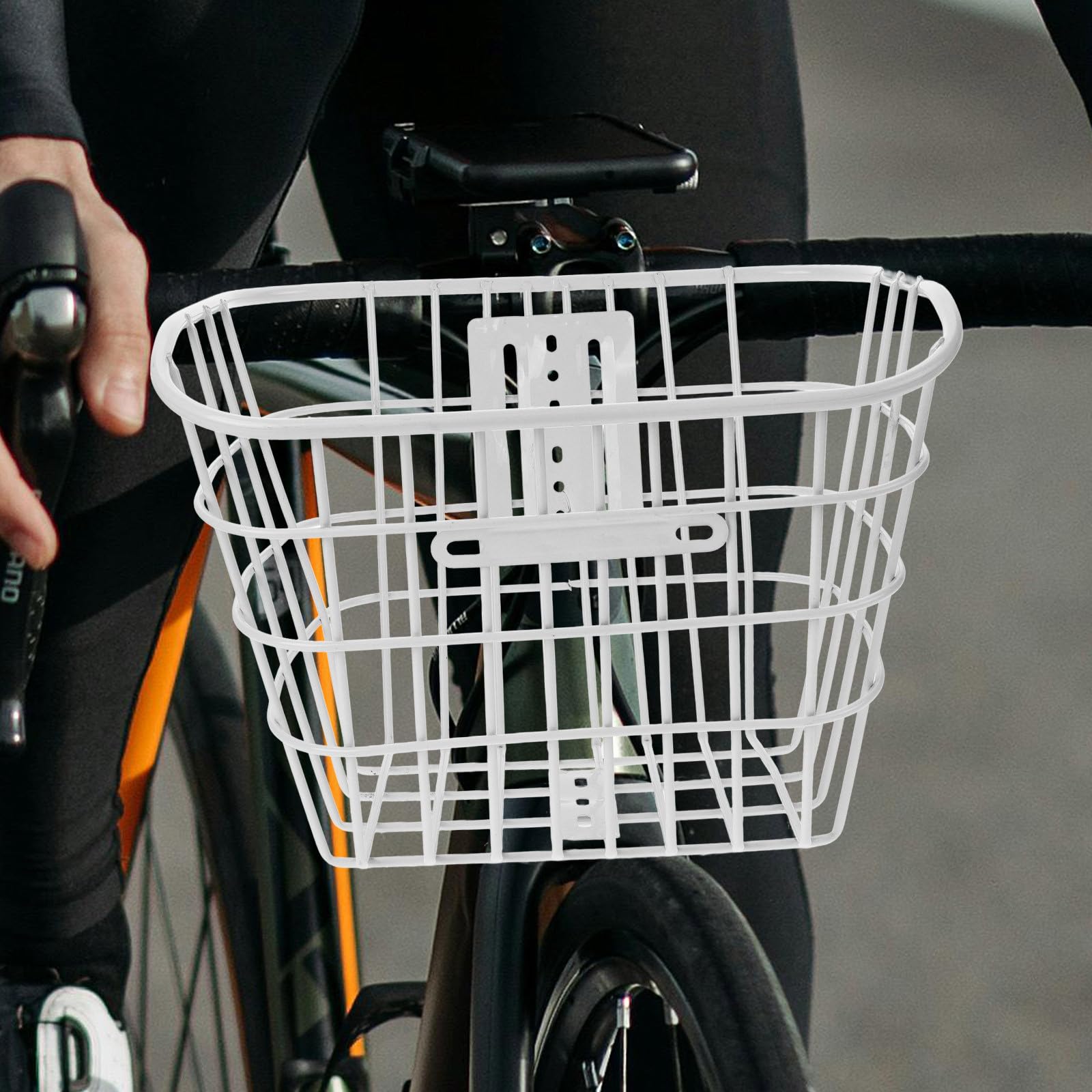 GANAZONO Fahrradkorb Vorne aus Robustem Eisen Abnehmbarer Elektrofahrradkorb Stabiler Frontkorb zur Aufbewahrung für E Bikes und Fahrradzubehör