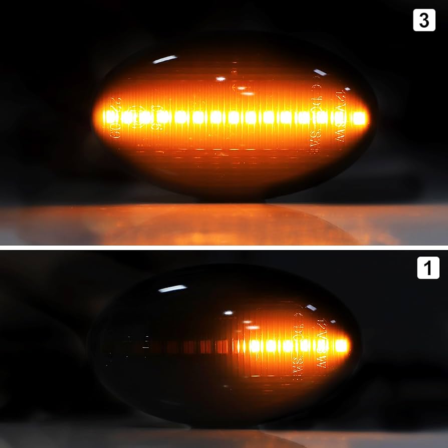 Amazon.com: X AUTOHAUX Yellow Light Black Lens Side Marker