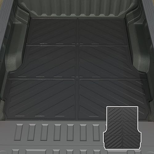 Miniatura 8 de Tapete para caja de camioneta compatible con Nissan Frontier 2022, 2023, 2024, 2025, alfombrilla de cama de maletero de elastómero termoplástico,