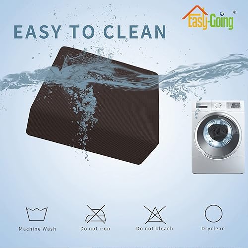 Vista 388 de Easy-Going - Funda elástica para taburete otomano, funda protectora para muebles, funda rectangular con parte inferior elástica Beige