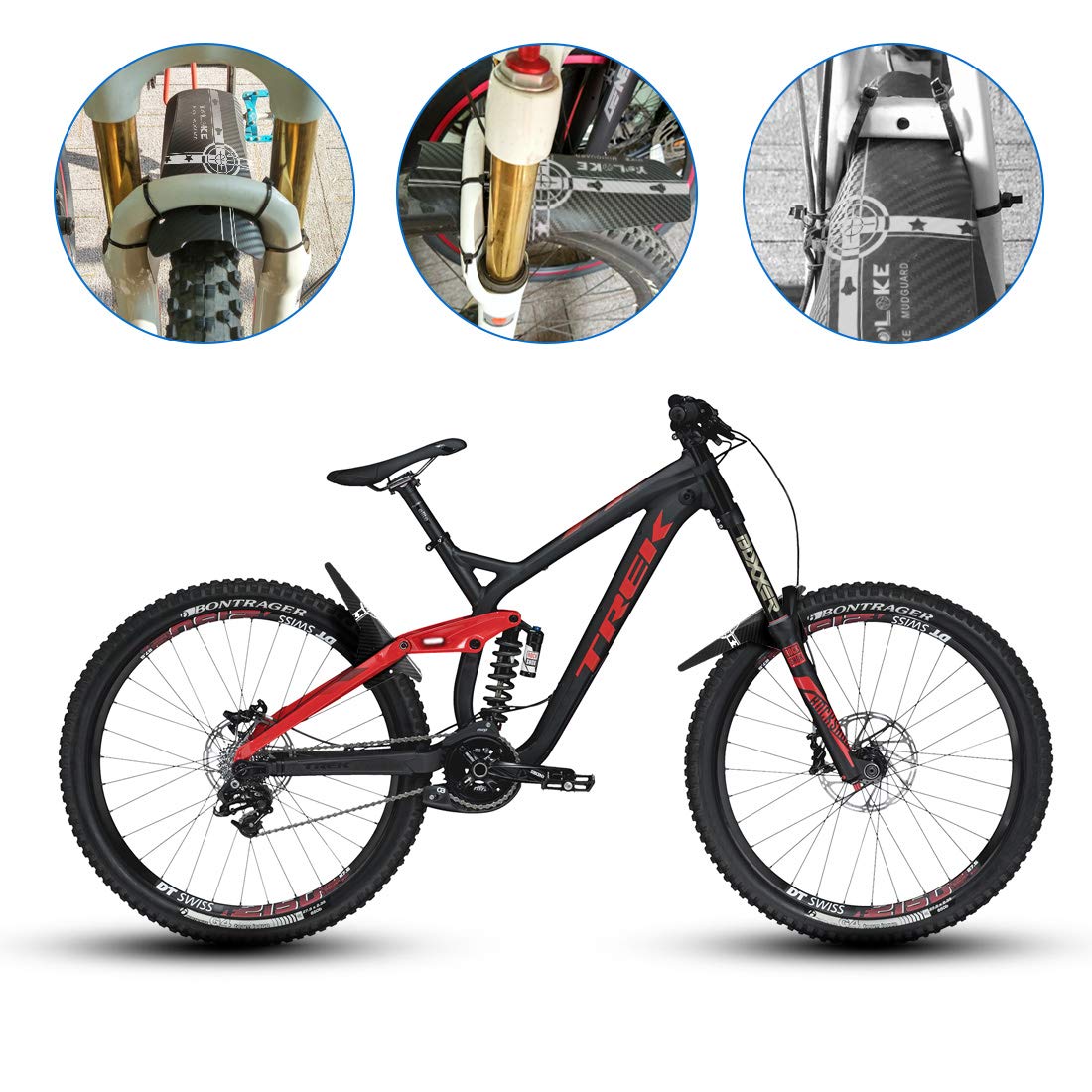 FETESNICE Fahrrad schutzblech. MTB Schutzblech. Vorne Hinten Mountainbike Spritzschutz Fahrrad Mud Guard.passend für 26