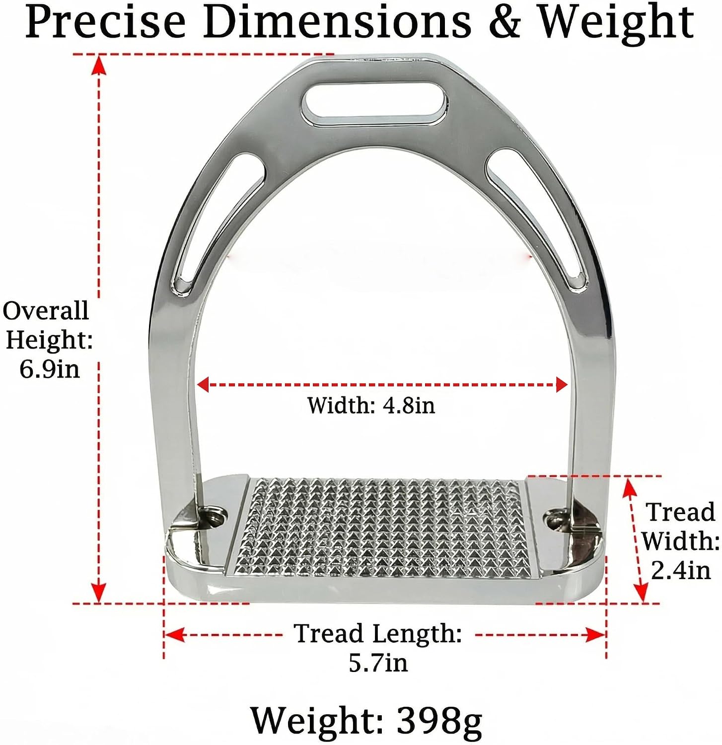 THREE ARCHERS Stirrups for Horse Riding - Lightweight Premium Aluminum Safety Stirrups for Jumping & Dressage-Compatible with English Saddles