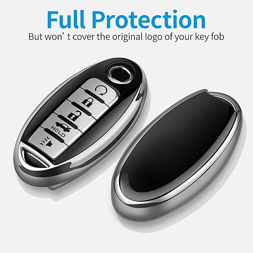 Miniatura 3 de Tukellen Compatible con Nissan - Funda para llavero de TPU suave para Infiniti X-Trail Rogue Altima Quest Pathfinder Sentra Patrol CIMA Fuga Armada