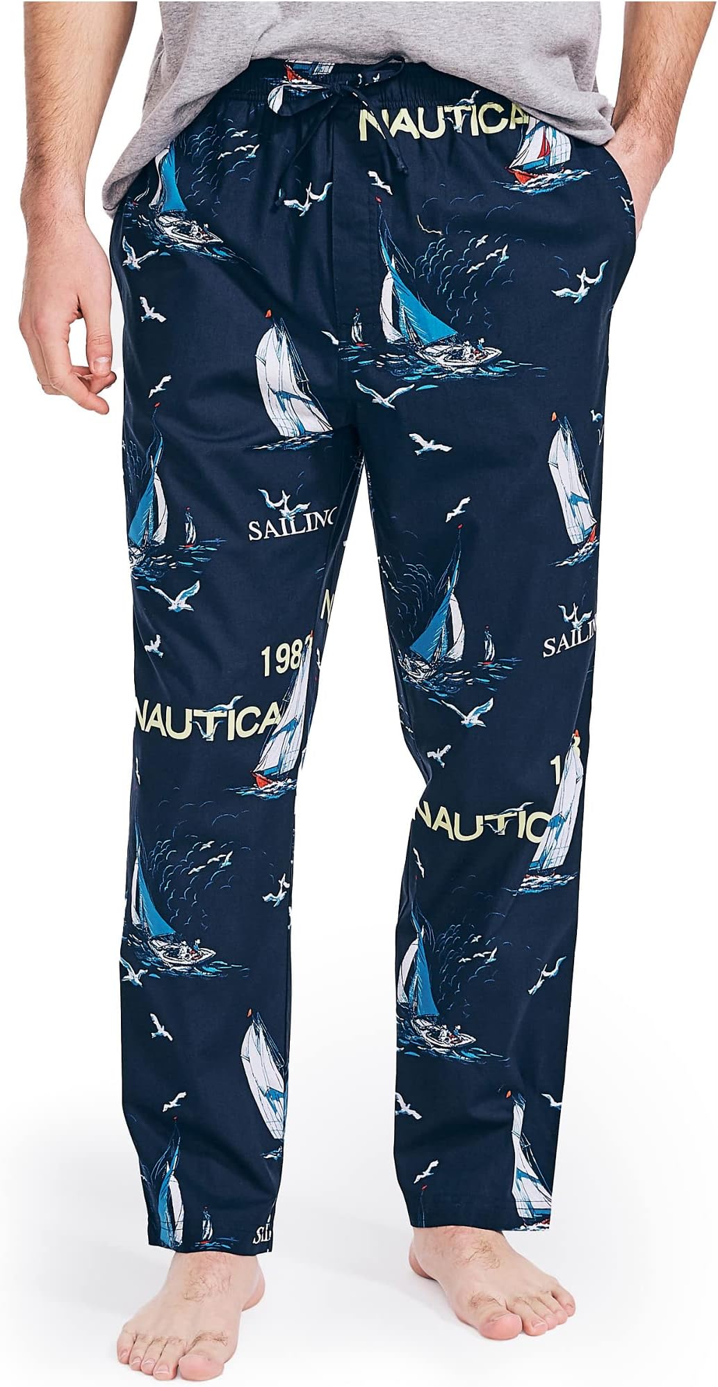 Men's Soft Woven 100% Cotton Elastic Waistband Sleep Pajama Pant