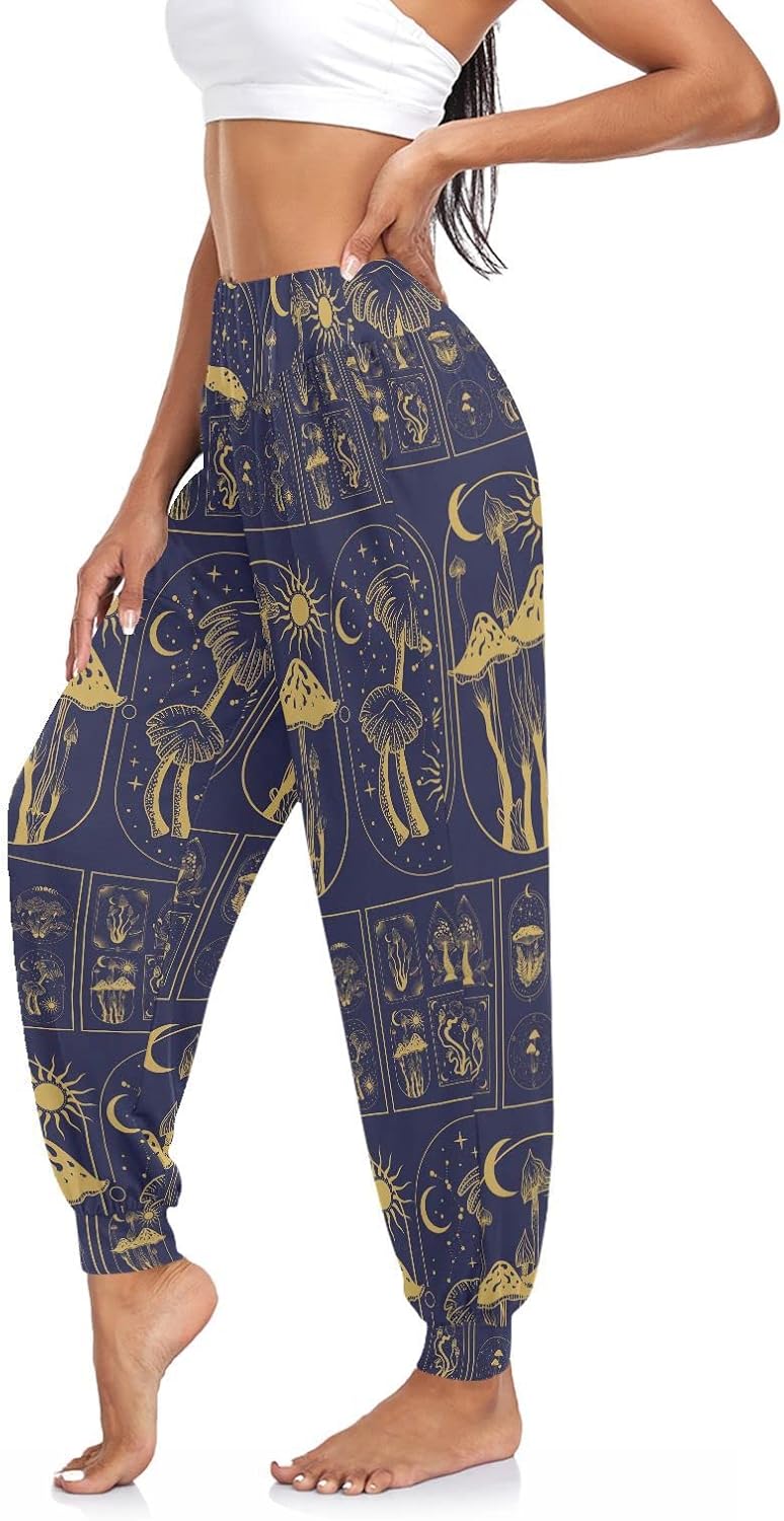 Aflyko Women Boho Trousers Comfy Sweatpants Yoga Urban Dance Pants