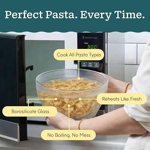 Miniatura 4 de Recipiente de almacenamiento de alimentos de vidrio Anyday de 8 tazas con tapa de vidrio, plato hondo redondo | Preparación de comidas sin plástico