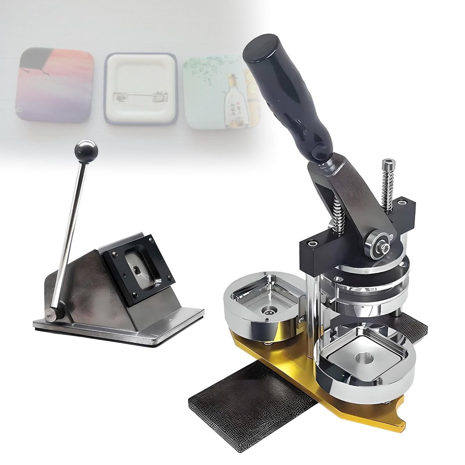 Fotomagnet-Hersteller-Set mit Papierschneider, enthält 100 Sets Verbrauchsmaterialien für personalisierte Abzeichen und Geschenke