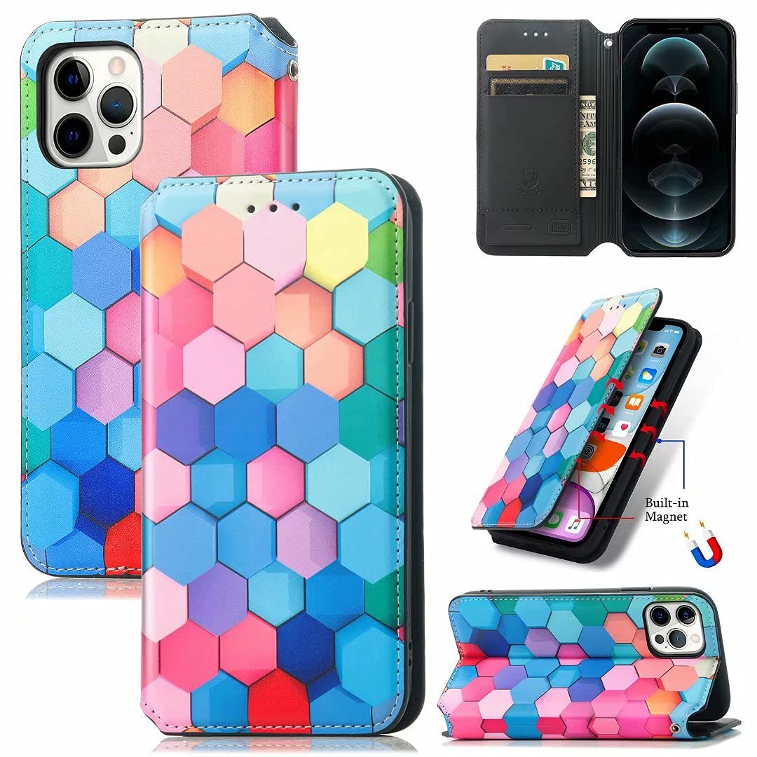 Custodia in Pelle per Oppo Realme C11 Flip Cover con Chiusura Magnetica Tasca con Cerniera in Pelle PU,con 7 Scomparti per Carte di Credito,con Cinturino da Polso Magnetica Goffrato Fiore Cover Blu