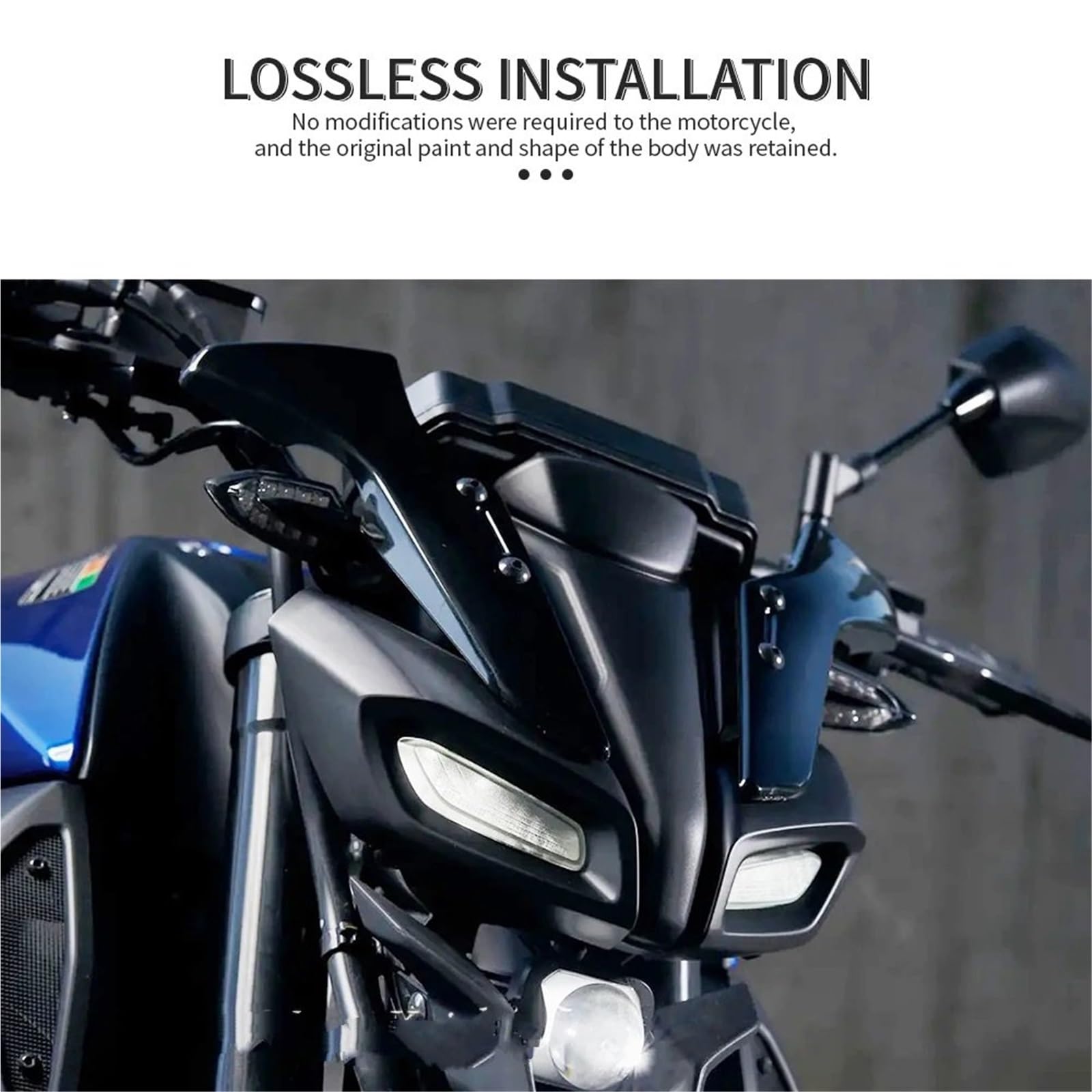 Deflector de Viento Lateral para Parabrisas de Motocicleta Yamaha MT-125, MT-15, MT 125, MT-15 (2020-). Deflector Cupula Moto(Smoke Gray)