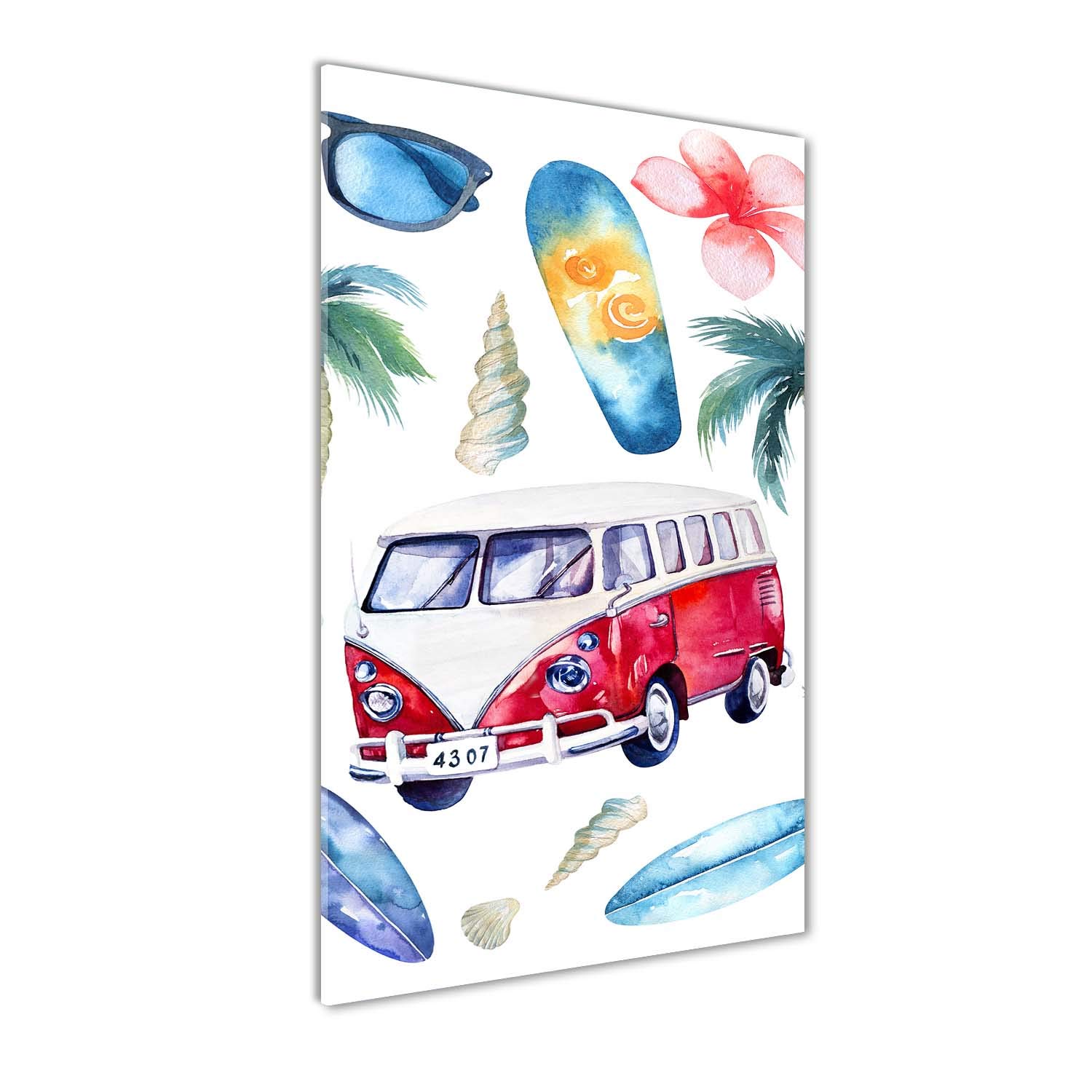 Tableau photo de surfeurs multicolore pour décorer votre cuisine et salon moderne