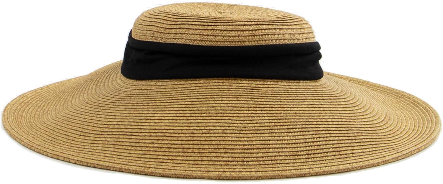 San Diego Hat - Women's Sun Hat with Collapsible Crown Black - Image 2