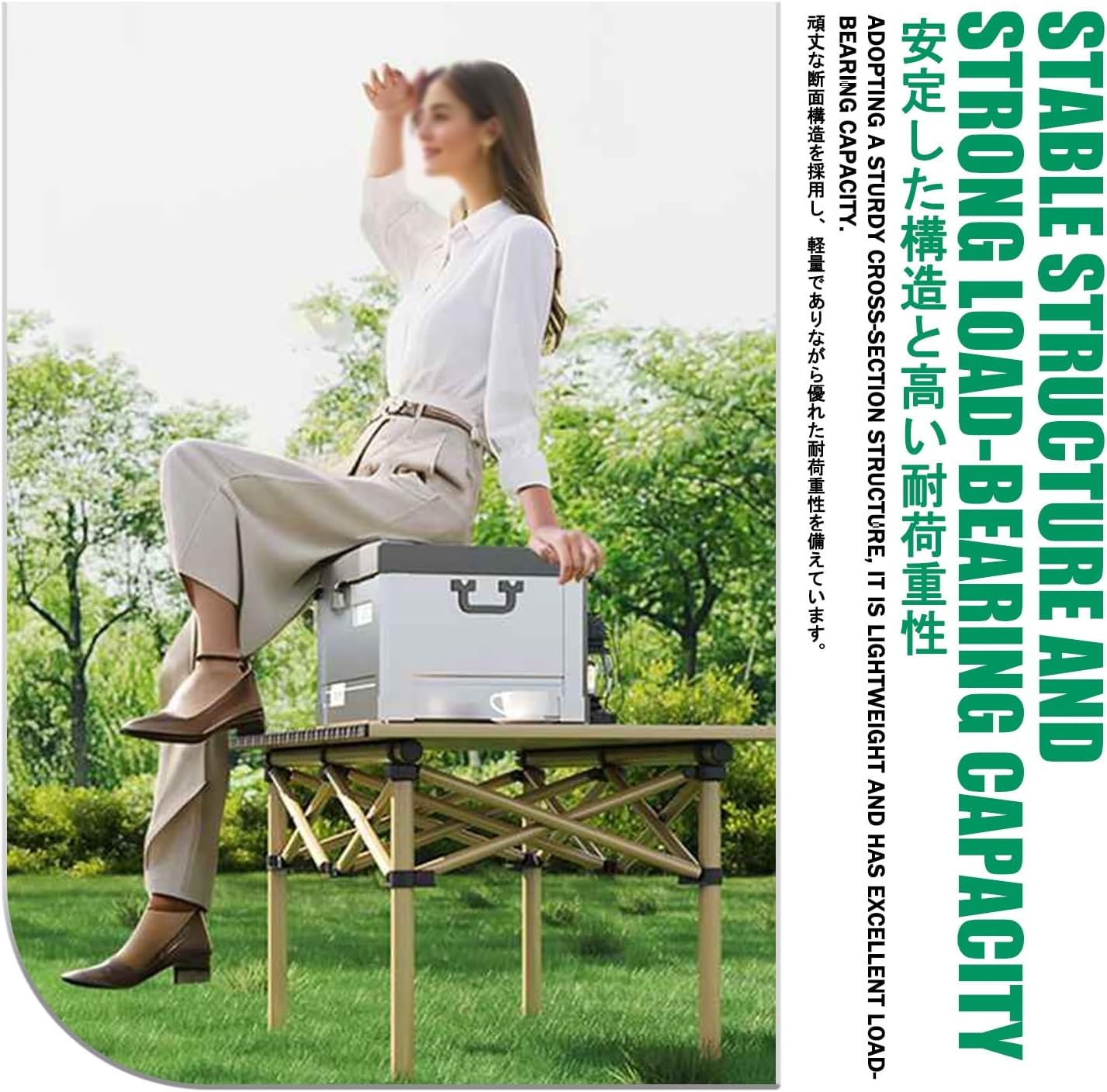 Foldable Camping Table Set with Chair，Picnic Outdoor Table & Stool Chair Set，Suitable for Outdoor Gardens, Fishing, Camping, Festivals and Other Occasions.(Black,95CM+2 Chairs)