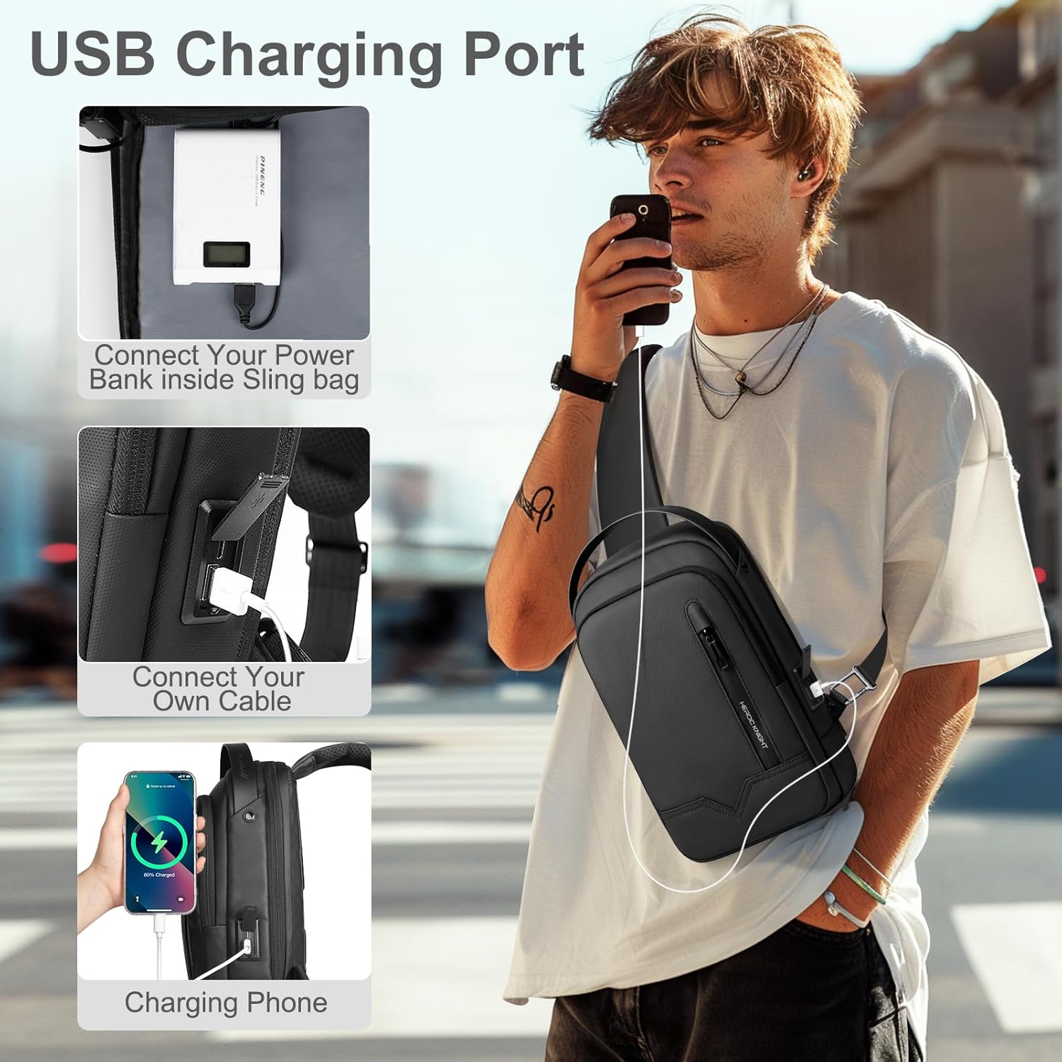 hk Sling Crossbody Shoulder Bag - Image 2