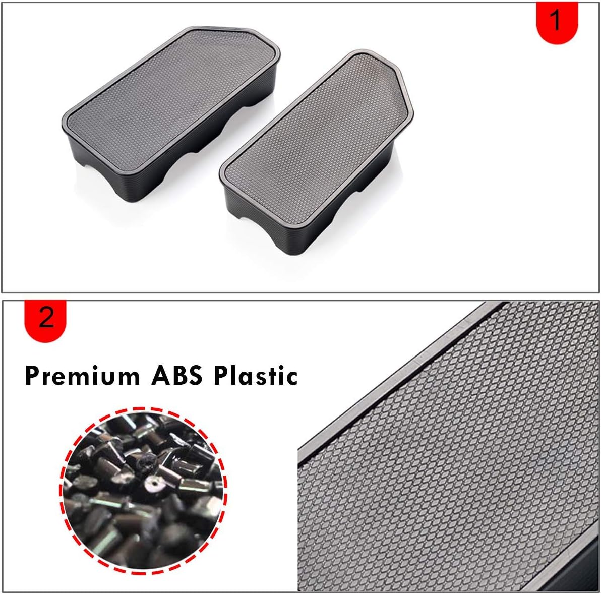 Moonlinks Compatible with GMC Sierra/Chevy Silverado Stake Pocket Covers 2019-2022,Bed Rail Stake Pocket Hole Plug Caps for Sierra Denali/SLE/SLT/AT4/Base and Silverado High Country/LT/LTZ (2 Pieces)