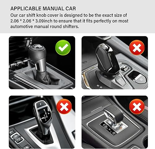 Miniatura 7 de 2 fundas para palanca de cambios de automóvil, funda antideslizante de silicona para palanca de cambios con diseño de masaje, accesorios universales