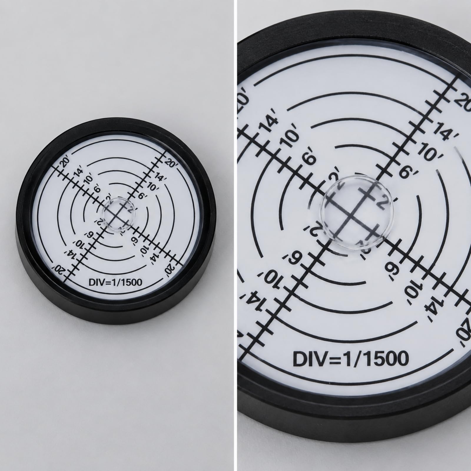 Circular Magnético Fácil Leer Circular Ligero Herramienta Medición para Configuración s, Negro+