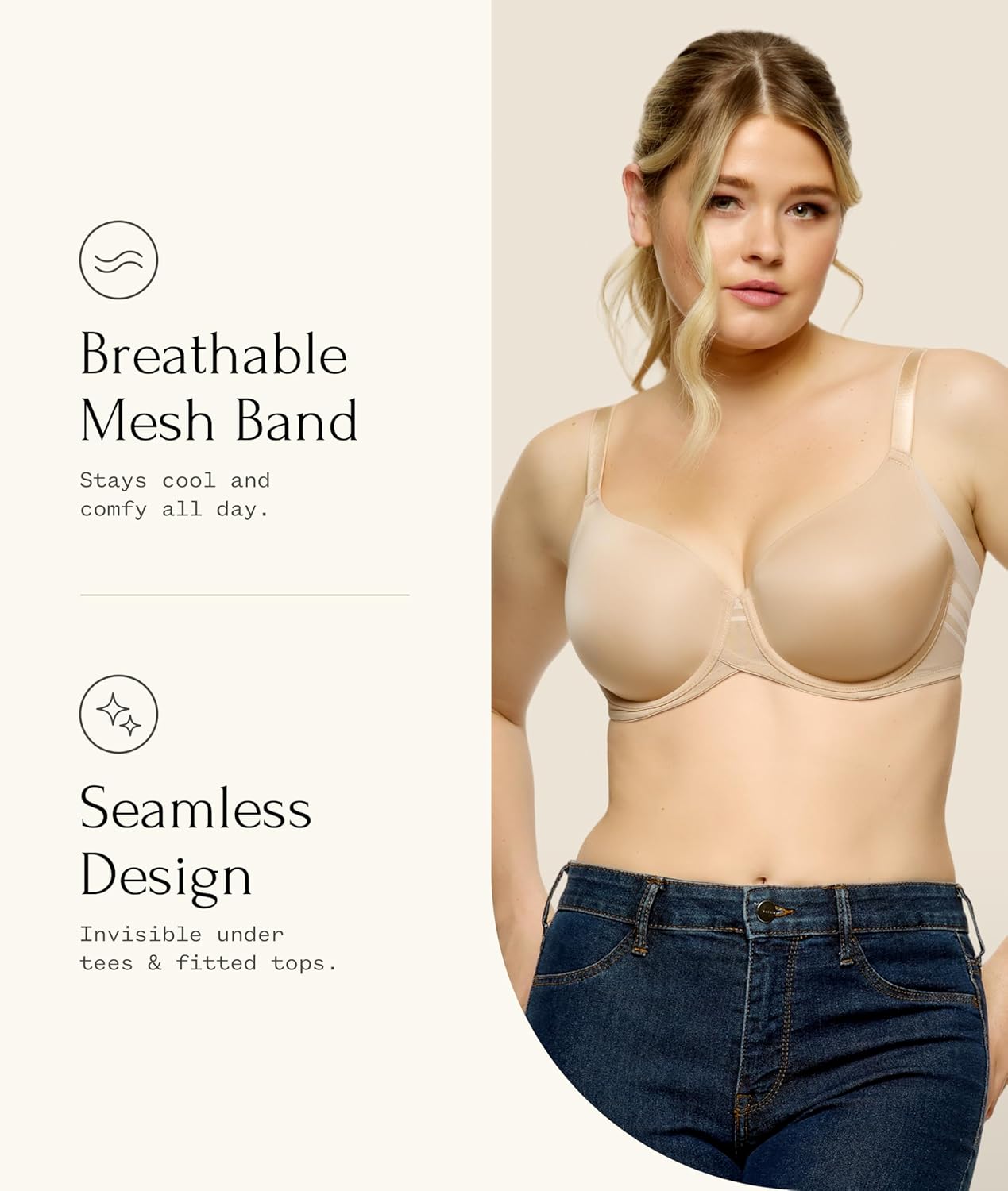 Felina Marvelous Side Smoothing T-Shirt Bra - Image 3