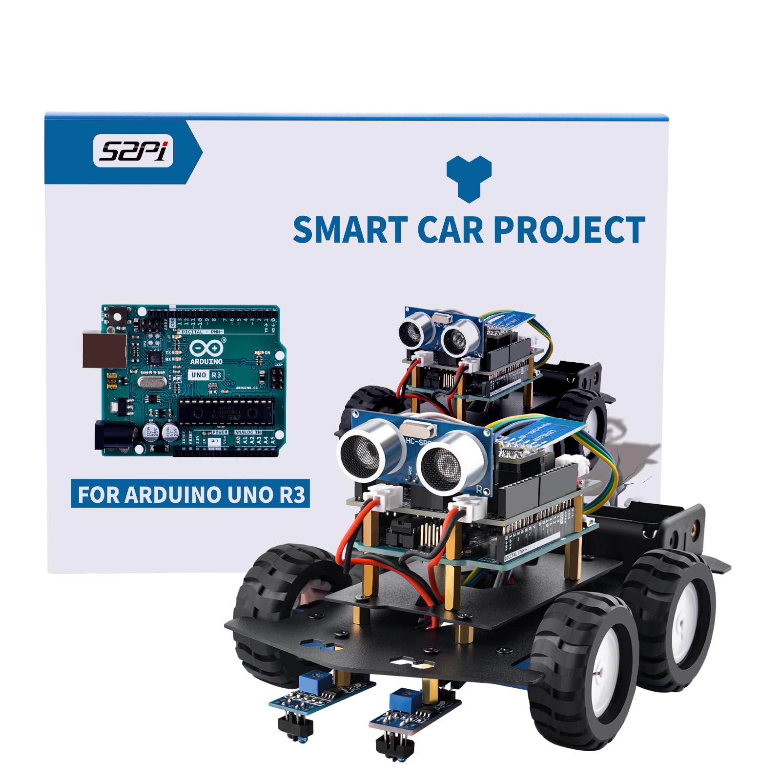 Amazon.co.jp: GeeekPi スマートロボットカーキット Arduino UNO R3 用