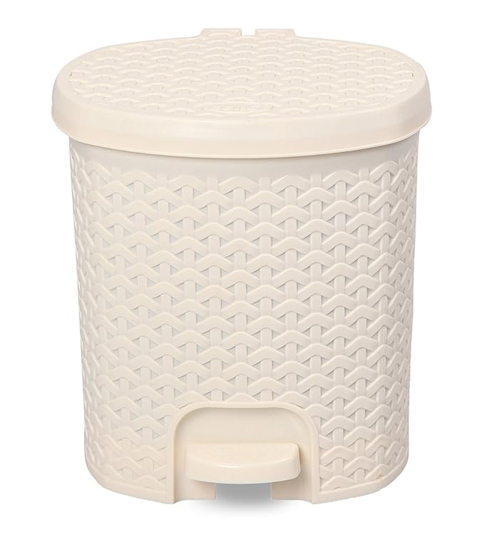 Cello Classic Plastic Pedal Bin 2, 12 Liters, Ivory at Rs. 616