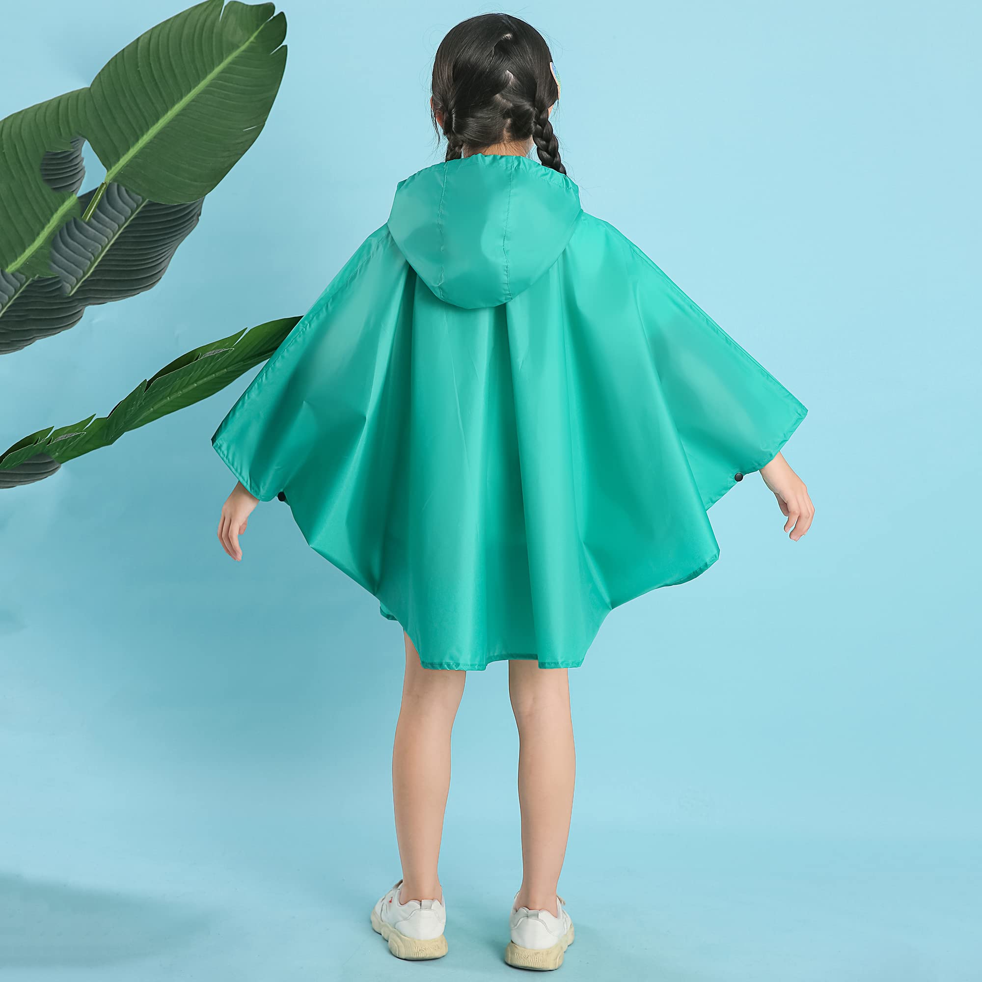 Bambini Impermeabile Giacca da Pioggia Poncho da Pioggia Bambina Incappucciato Riutilizzabile Cappotto di Pioggia Bello come Materiale e ha la Sua Sacca 1-12 anni