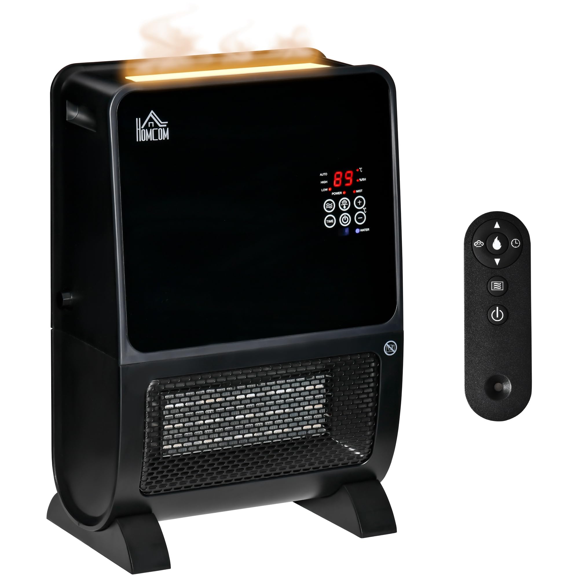 HOMCOM termowentylator 2 w 1, 33 cm x 21 cm x 49,5 cm