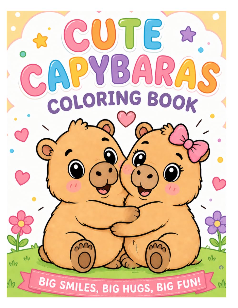 Cute Capybaras: Coloring book
