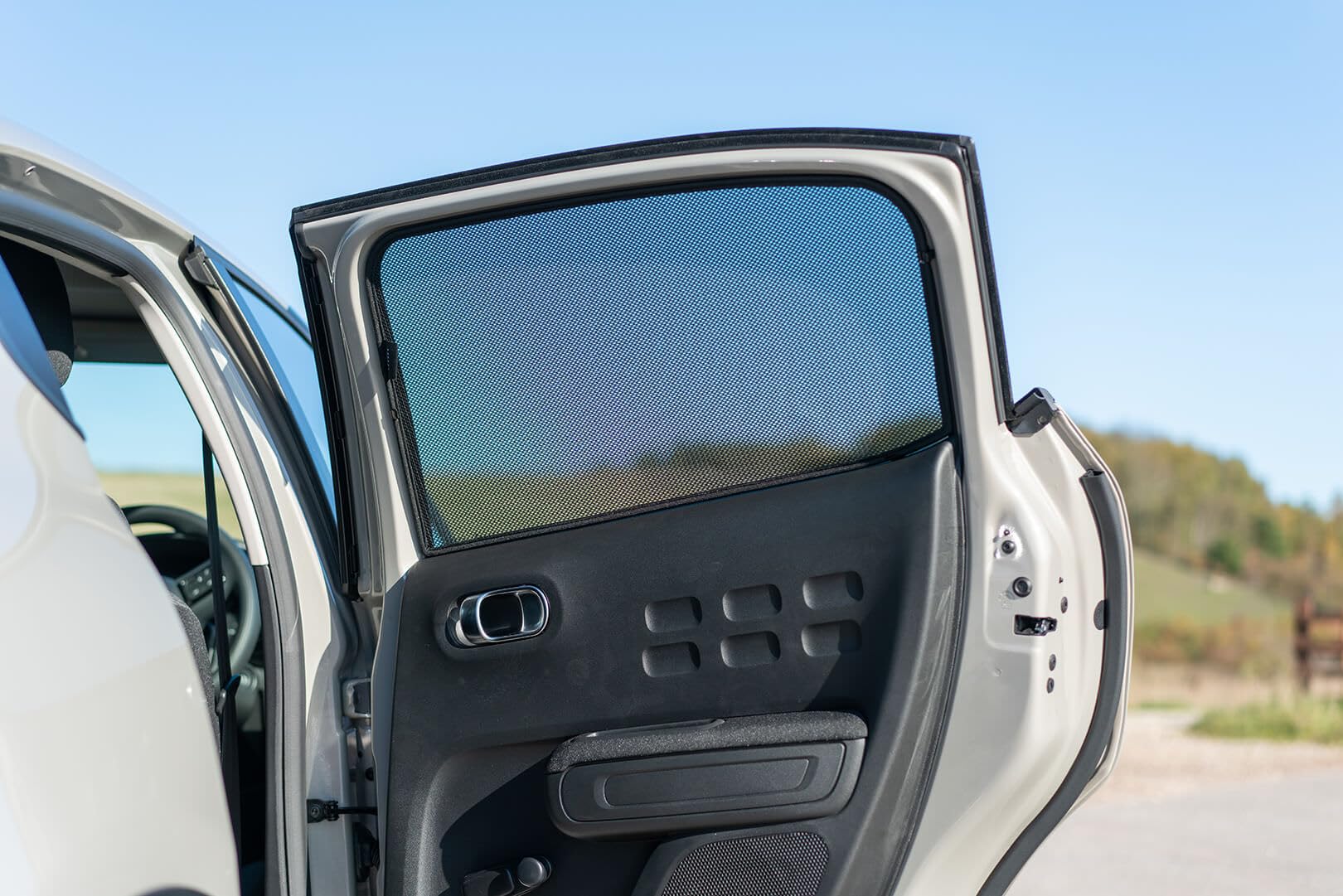 Set de Car Shades (Portes arrières) Compatible avec Citroen C3 5 Portes 2016-2024 (2-pièces) Pare-Soleil sur Mesure pour Voiture