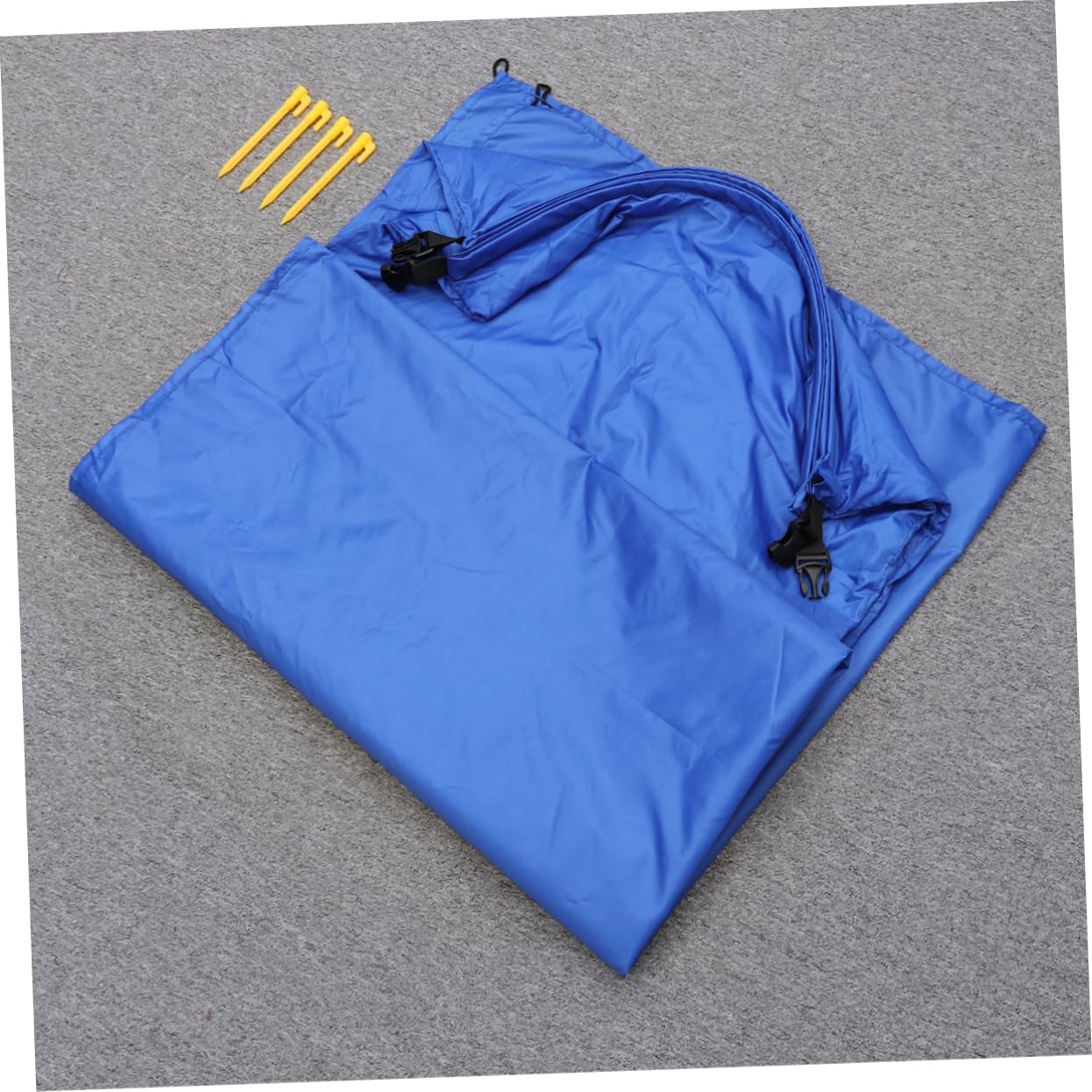HANABASS 4pcs Double Inflatable Sleeping Pad for Camping Oxford Material Portable Travel Mat with Ground Nails Comfortable Design for Outdoor Adventures Blue