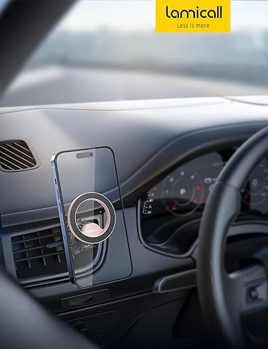 Miniatura 14 de Lamicall Soporte de coche MagSafe - [20 súper imanes] Soporte magnético para teléfono para automóvil, soporte de teléfono para ventilación de aire