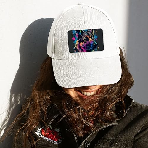 Miniatura 2 de Parches de sombrero con estampado de pastor alemán - Parches gráficos - Apliques de parche colorido - Rectángulo