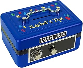 Personalized Dollar Signs Primary Childrens Blue Cash Box